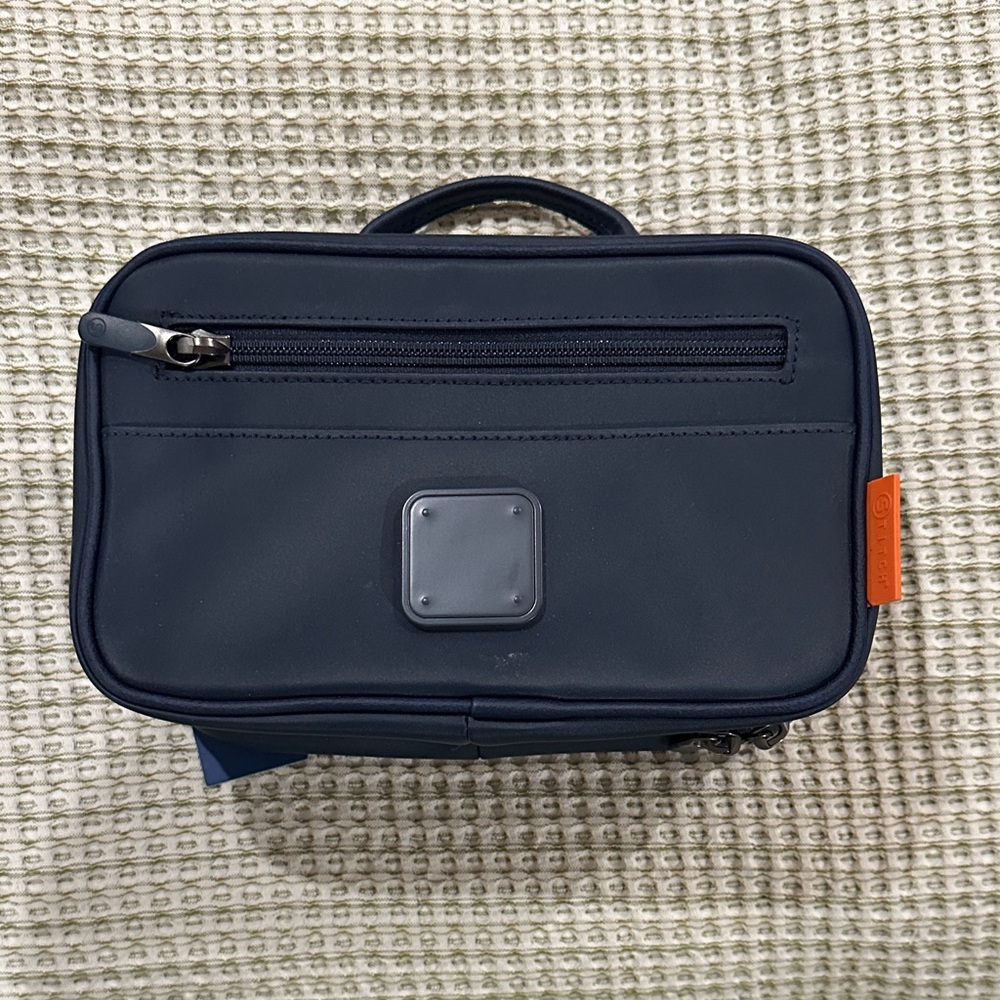 Navy and Orange Toiletry Bag